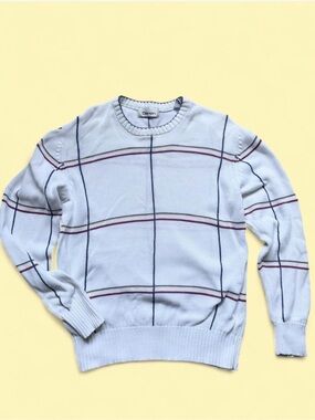 Rare | Vintage Damon Geometric Grid Crewneck Knit Sweater